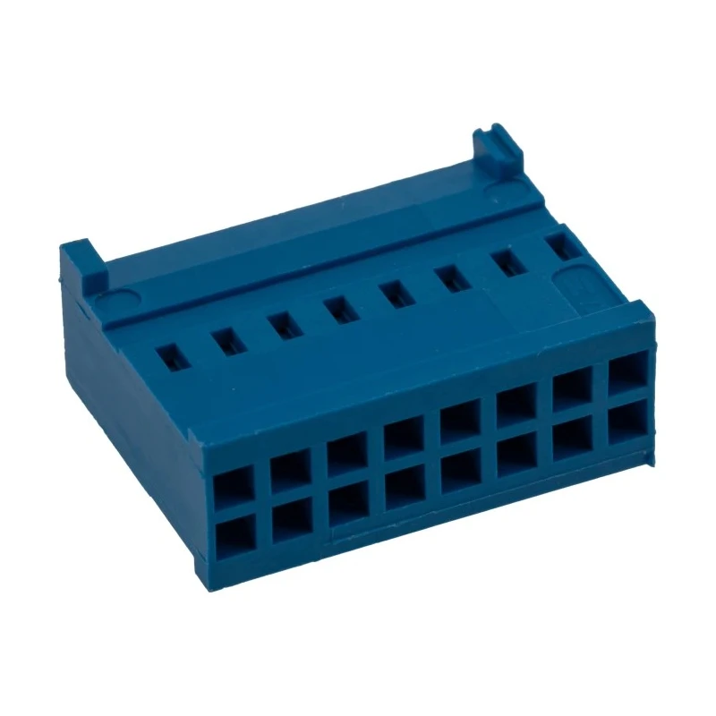 TE Connectivity AMPMODU HE13/HE14 Female Connector Housing 2.54 mm Pitch 16 Way 2 Row Straight 281839-8