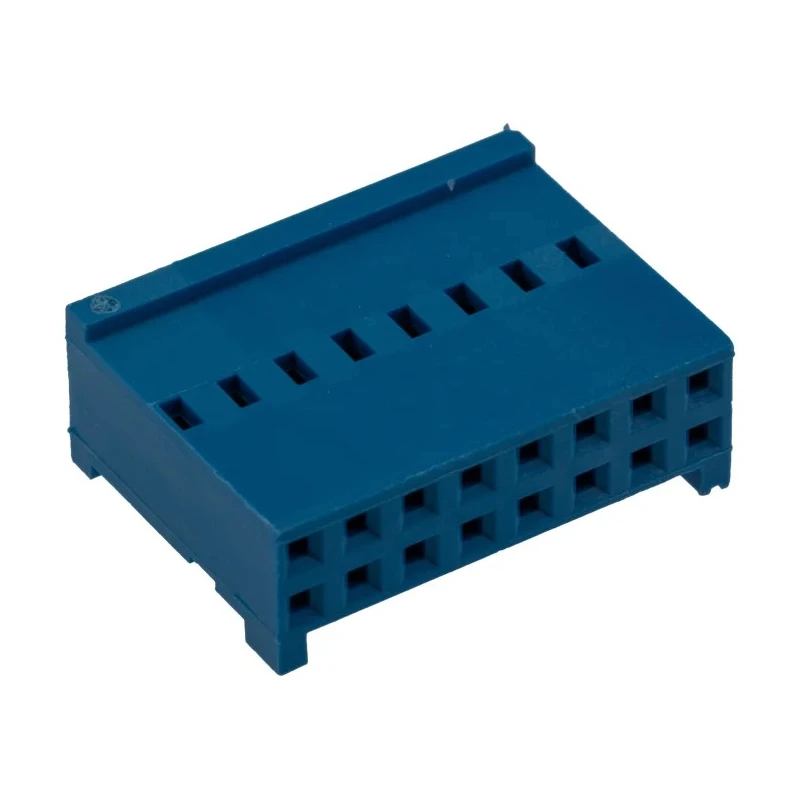 TE Connectivity AMPMODU HE13/HE14 Female Connector Housing 2.54 mm Pitch 16 Way 2 Row Straight 281839-8