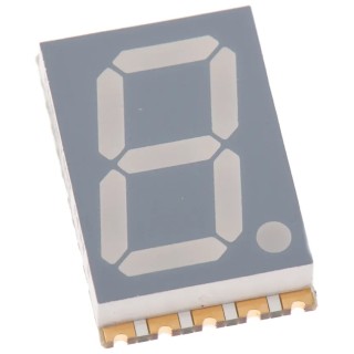 Kingbright 1 7 Segment LED Display Anode Red 44mcd Right Side 14.2mm KCSA56-105