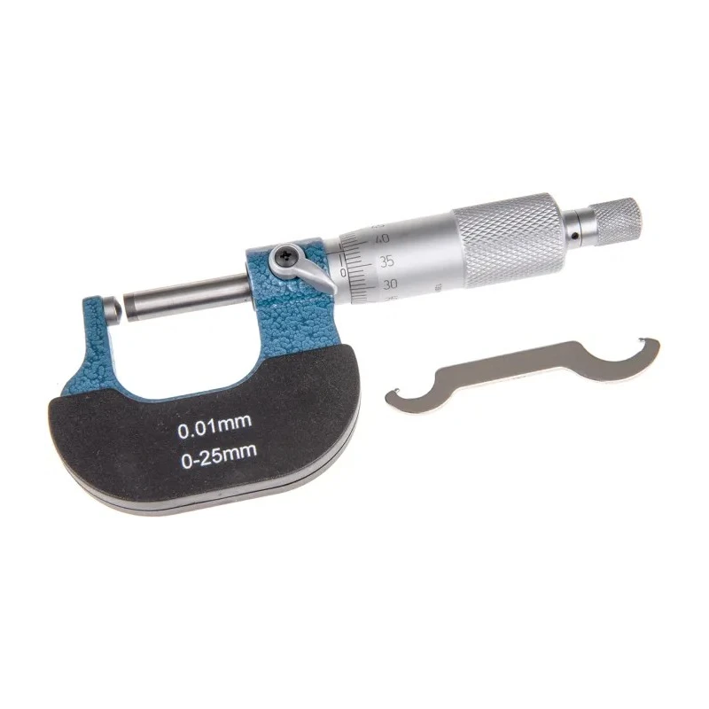 RS PRO Metric Special Micrometre with Ball Anvil, 0-25 mm Range, ±0.01 mm Accuracy, Satin Chrome Ratchet Thimble 300-8265