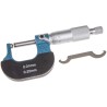 RS PRO Metric Special Micrometre with Ball Anvil, 0-25 mm Range, ±0.01 mm Accuracy, Satin Chrome Ratchet Thimble 300-8265
