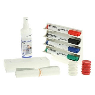Legamaster White Board Accessory Kit with 27 Pieces Including Markers, Eraser, Cleaner, and Magnets 1250-00