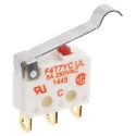 Saia-Burgess Simulated Roller Lever Micro Switch Solder Terminal 5A 250 V ac SPDT IP40 F4T7YC-UL