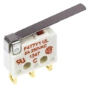 Saia-Burgess Hinge Lever Micro Switch Solder Terminal 5A 250V ac SPDT IP40 F4T7Y1-UL