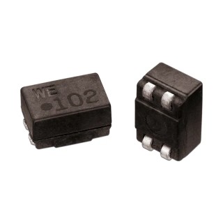 Wurth Elektronik Surface Mount Common Mode Line Filter with Ferrite Core, 25 μH Dual ±30 % 1 A Idc 744228