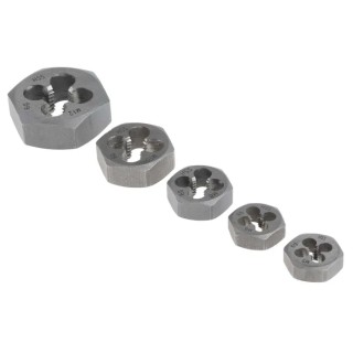 RS PRO Carbon Steel Die Nut Set M5 To M12 5 Piece 300-7515