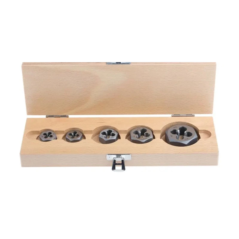 RS PRO Carbon Steel Die Nut Set M5 To M12 5 Piece 300-7515