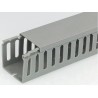 RS PRO Grey Open Slot PVC Cable Trunking W100mm x D75mm x L2m Self-Extinguishing UL 94 V-2 W100mm