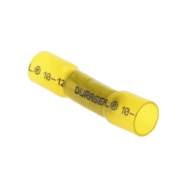 TE Connectivity DuraSeal Insulated Yellow Butt Splice Connector Copper Tin Plated Nylon 43mm DS-10-12-RS