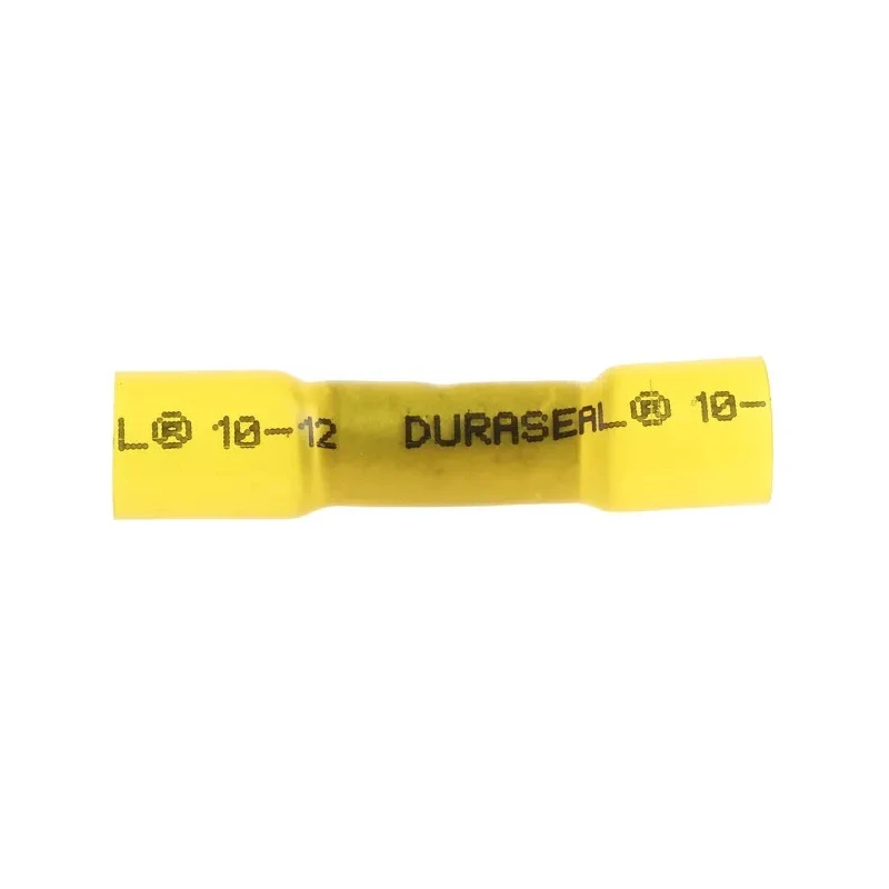 TE Connectivity DuraSeal Insulated Yellow Butt Splice Connector Copper Tin Plated Nylon 43mm DS-10-12-RS