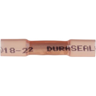 TE Connectivity DuraSeal Insulated Butt Splice Connector, Red, Nylon Insulation, Tin-Plated Copper, 18 to 22 AWG DS-18-22-RS