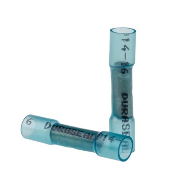 TE Connectivity DuraSeal Blue Insulated Butt Splice Connector 10 AWG Tin Plated Copper DS-14-16-RS