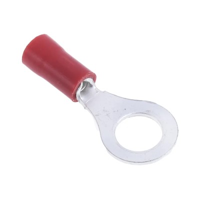 RS PRO Insulated Ring Terminal M6 Stud Size, 22 AWG to 16 AWG Wire Size, Red, Polyvinyl Chloride Insulation 534-193