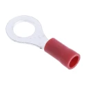 RS PRO Insulated Ring Terminal M6 Stud Size, 22 AWG to 16 AWG Wire Size, Red, Polyvinyl Chloride Insulation 534-193