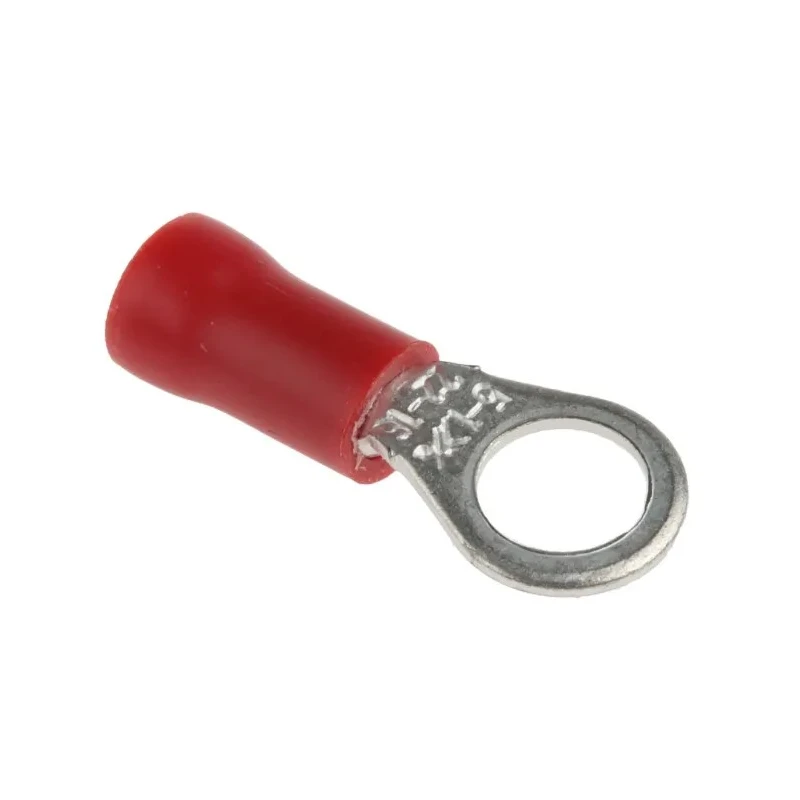 RS PRO Insulated Ring Terminal M5 Stud, Wire Size 22 AWG to 16 AWG, Red, Polyvinyl Chloride Insulation 534-200