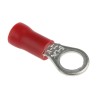 RS PRO Insulated Ring Terminal M5 Stud, Wire Size 22 AWG to 16 AWG, Red, Polyvinyl Chloride Insulation 534-200