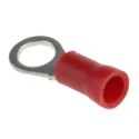 RS PRO Insulated Ring Terminal M5 Stud, Wire Size 22 AWG to 16 AWG, Red, Polyvinyl Chloride Insulation 534-200