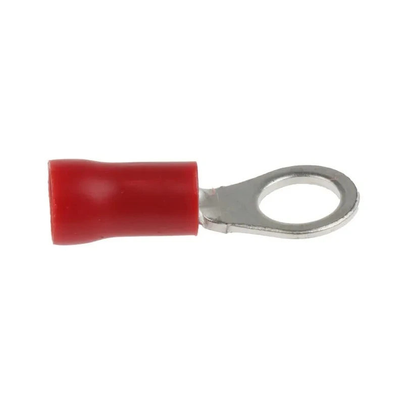 RS PRO Insulated Ring Terminal M5 Stud, Wire Size 22 AWG to 16 AWG, Red, Polyvinyl Chloride Insulation 534-200