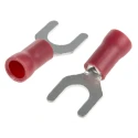 RS PRO Insulated Fork Terminal 22 AWG to 16 AWG M5 Stud Size Vinyl Red 534-250