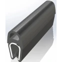 RS PRO Black Polyvinyl Chloride Steel Edge Protection 20 m 10 mm Width 21.5 mm Height 619-1629