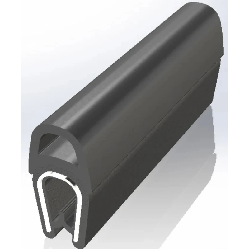 RS PRO Black Polyvinyl Chloride Steel Edge Protection 20 m 10 mm Width 21.5 mm Height 619-1629