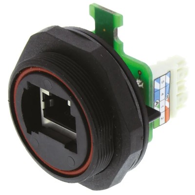 Bulgin Buccaneer Series 1 Port RJ45 Shielded Coupler Cat5e PX0839/IDC