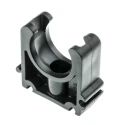 Georg Fischer Galvanised Polypropylene Black Pipe Clamp 25mm with 0.24 in Fixing Hole Diameter 167061037