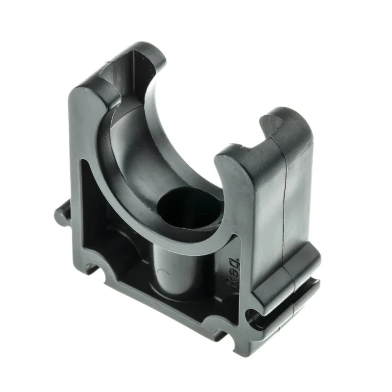 Georg Fischer Galvanised Polypropylene Black Pipe Clamp 25mm with 0.24 in Fixing Hole Diameter 167061037
