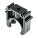Georg Fischer Galvanised Polypropylene Black Pipe Clamp 25mm with 0.24 in Fixing Hole Diameter 167061037