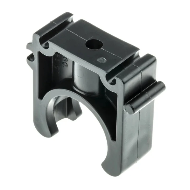 Georg Fischer Galvanised Polypropylene Black Pipe Clamp 25mm with 0.24 in Fixing Hole Diameter 167061037