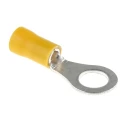 RS PRO Insulated Ring Terminal M8 Stud Size 12 AWG to 10 AWG Yellow Polyvinyl Chloride Insulation 34.2mm Length 534-424