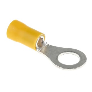 RS PRO Insulated Ring Terminal M8 Stud Size 12 AWG to 10 AWG Yellow Polyvinyl Chloride Insulation 34.2mm Length 534-424