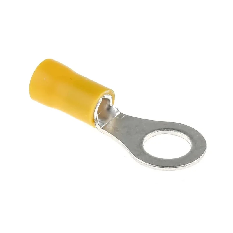 RS PRO Insulated Ring Terminal M8 Stud Size 12 AWG to 10 AWG Yellow Polyvinyl Chloride Insulation 34.2mm Length 534-424