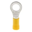 RS PRO Insulated Ring Terminal M8 Stud Size 12 AWG to 10 AWG Yellow Polyvinyl Chloride Insulation 34.2mm Length 534-424