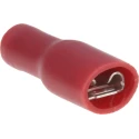 RS PRO Red Insulated Female Spade Connector Crimp 4.8 x 0.5 mm Tab Size 22 AWG to 16 AWG 534-418
