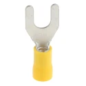 RS PRO Insulated Fork Terminal 12 AWG to 10 AWG M6 Stud Size Vinyl Yellow 534-474