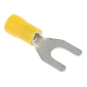 RS PRO Insulated Fork Terminal 12 AWG to 10 AWG M6 Stud Size Vinyl Yellow 534-474
