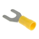 RS PRO Insulated Fork Terminal 12 AWG to 10 AWG M6 Stud Size Vinyl Yellow 534-474
