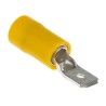RS PRO Yellow Insulated Male Spade Connector Crimp 6.35 x 0.8 mm Tab Size, 12 AWG to 10 AWG 534-547