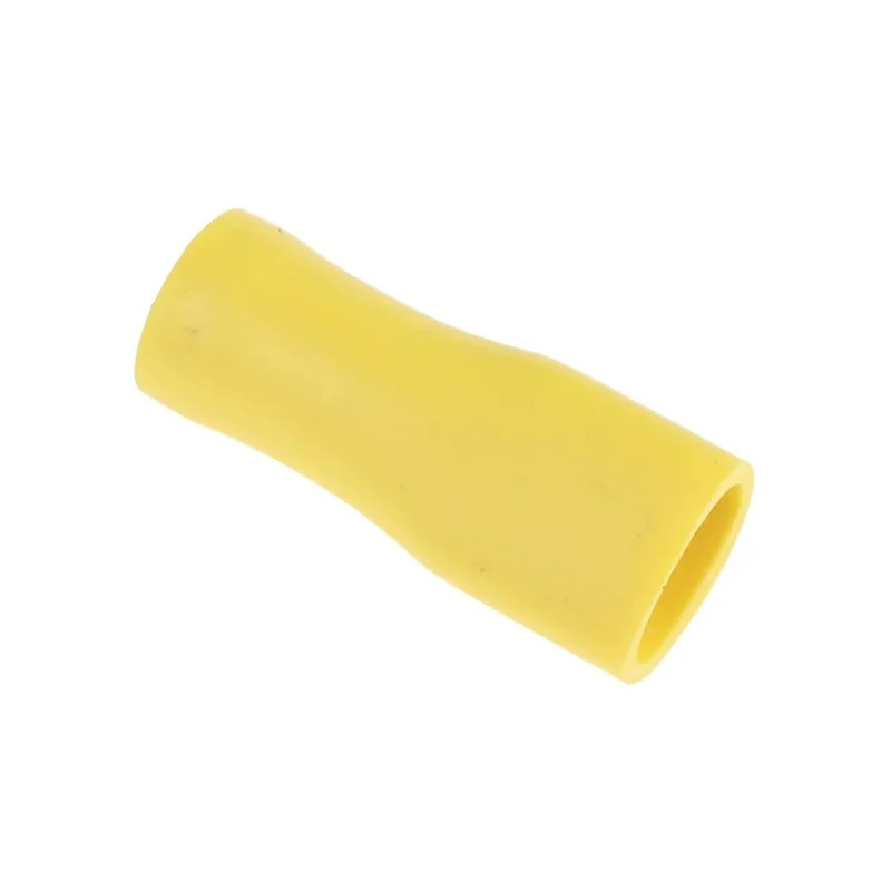 RS PRO Yellow Insulated Female Spade Connector, Crimp Termination, 6.3 x 0.8 mm Tab Size, 12 AWG to 10 AWG 534-553
