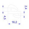 RS PRO Black Ethylene Propylene Diene Monomer Edging Strip 16.2 mm 619-1685