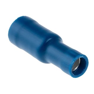 RS PRO Insulated Blue Crimp Bullet Connector 16 AWG to 14 AWG, 5 mm Bullet Diameter Female 534-676