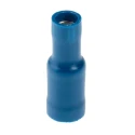 RS PRO Insulated Blue Crimp Bullet Connector 16 AWG to 14 AWG, 5 mm Bullet Diameter Female 534-676