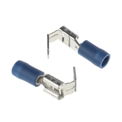 RS PRO Blue Insulated Female Spade Connector, Crimp, 6.35 x 0.8 mm Tab Size, 16 AWG to 14 AWG 534-711