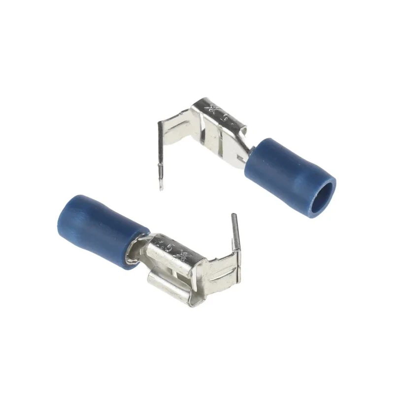 RS PRO Blue Insulated Female Spade Connector, Crimp, 6.35 x 0.8 mm Tab Size, 16 AWG to 14 AWG 534-711
