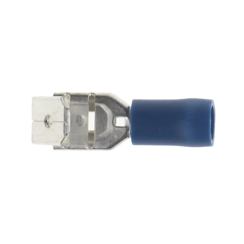 RS PRO Blue Insulated Female Spade Connector, Crimp, 6.35 x 0.8 mm Tab Size, 16 AWG to 14 AWG 534-711