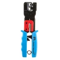 Ideal Professional-Grade Crimp Tool for RJ45 RJ11 Connectors with Adjustable Ratchet 30-696
