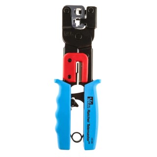 Ideal Professional-Grade Crimp Tool for RJ45 RJ11 Connectors with Adjustable Ratchet 30-696