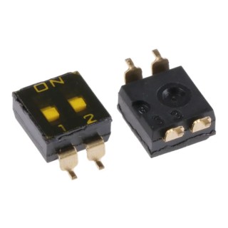 Omron Slide Rotary Coded DIP Switch Surface Mount A6S-2102-H