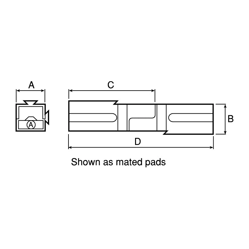 Anderson Power Products PP15-45 Series 1 Way Connector Housing Straight Panel Mount 600V 15A PP15-45